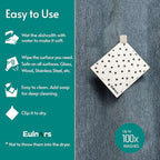 Reusable Paper Towels, 8-Pack Swedish Dishcloths for Kitchen with 3 Clips, Black White, Cotton, 200 Washes