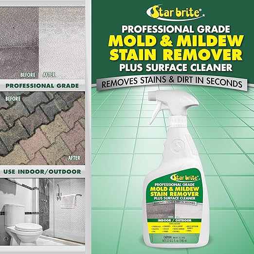 STAR BRITE Professional Grade Mold & Mildew Stain Remover - 32 OZ (120032)