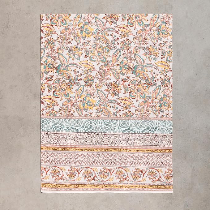Maison d' Hermine Kitchen Towels Set of 3 100% Cotton 27.50" x 20" Reusable Cloth Tea Dish Towels Absorbent with Hanging Loop for Kitchen, Home, Dining, Cocktail Parties (Nila)