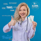 Hand Sanitizing Travel Wipes – 30ct Individually Wrapped | Fresh Citrus Scent, Moisturizing, 70% Alcohol Wipes | Travel, Home, Office, Daily Use | Made in USA