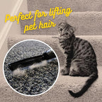 Room Groom Carpet Rake and Groomer with Wood 60" Handle, Sturdy Design, Carpet Brush Ideal for Pet Hair, Refreshing High Pile Carpets, Rugs, and Artificial Turf