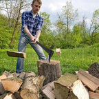 28-Inch Splitting Maul Axe - Heavy Duty Splitting Axe with Forged Steel Head and Shock-Absorbent Fiberglass Handle for Efficient Wood Splitting and Firewood Preparation
