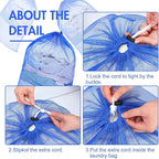 Berlune 30 Pack 24 x 36 Inches Large Mesh Bags for Laundry, Wash bags, Sturdy Mesh Material Closed with Drawstring, Factory, University, Dormitory, Travel and Apartment Dweller (Blue)