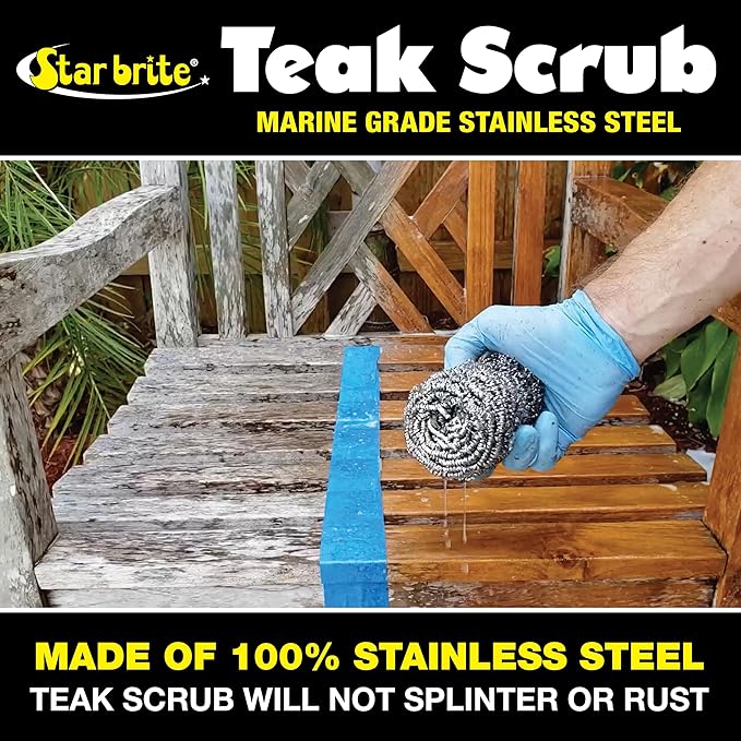STAR BRITE Teak Care Kit 32 OZ - Cleaner, Brightener Spray & Teak Oil for Fine Woods (081205)