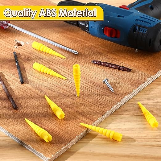 15 Pcs Wood Anchor, Stripped Screw Hole Repair Kit for Wood, Wall, Door, Wall Anchor, Fixing Stripped Screw Holes, Fits Wood Screws Sizes #2 to #16, Screw Holes from Stripped to Gripped