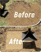 8"x8" Steel Tamper with 48" Handle, Heavy Duty Hand Compactor Tool for Leveling Soil, Gravel, Sand, Asphalt, Ground, Paver, Driveway, Garden, Yard and Blacktop Repair