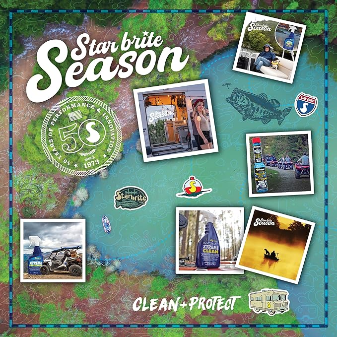 STAR BRITE Outdoor Collection Teak Cleaner & Brightener - One-Step Teak Restoration, Renew Weathered, Gray Teak for Refinishing or Oiling - 32 OZ Spray