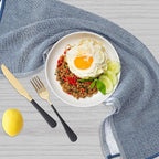 Homaxy Premium Kitchen Towels(18”x 28”, 6 Pack), Large Cotton Kitchen Hand Towels, Flat and Terry Dish Towels, 380 GSM Highly Absorbent Tea Towel Set with Hanging Loop, Navy Blue