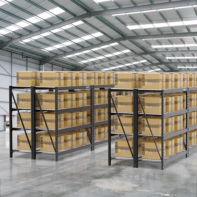 WORKPRO 68" Ultra Wide 4-Tier Metal Garage Shelving Unit, 68"W x 24"D x 65"H, 7200 LBS Capacity, Heavy Duty Storage Utility Rack, Industrial Adjustable Shelves for Shop Warehouse Basement Fish Tank