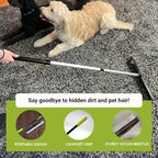 Room Groom Carpet Rake and Groomer with Telescoping 54 Inch Adjustable Handle, Portable Design, Carpet Brush Ideal for Pet Hair, Refreshing High Pile Carpets, Rugs, and Artificial Turf