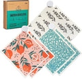 Harps&Seb Swedish Dishcloths for Kitchen Dishcloths - 6 Pack, Reusable Paper Towels with Clips, Super Absorbent Washable Non-Scratch Swedish Dish Towels, No Odor, Biodegradable
