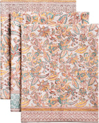 Maison d' Hermine Kitchen Towels Set of 3 100% Cotton 27.50" x 20" Reusable Cloth Tea Dish Towels Absorbent with Hanging Loop for Kitchen, Home, Dining, Cocktail Parties (Nila)