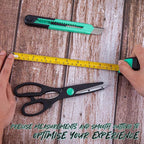 CARTMAN 39-Piece Home Tool Set Kit, Essential Household Hand Tools with Plastic Storage Case, Green