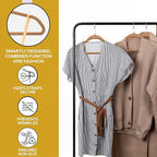Techzoo 50 Pack New Premium Quality Velvet Hangers Ultra Thin Non Slip Adult Felt Space Saving Hangers for Closet Heavy Duty Coat Pants Jackets Dress Hangers 360° Swivel Hook Hold Upto 10 lbs Bronze