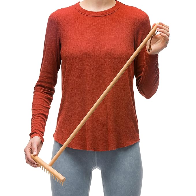 Redecker Rug Fringe Comb, Eco-Friendly Carpet Rake, Oiled Beechwood, 28-1/3-Inch Handle, Made in Germany