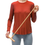 Redecker Rug Fringe Comb, Eco-Friendly Carpet Rake, Oiled Beechwood, 28-1/3-Inch Handle, Made in Germany