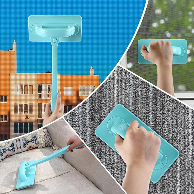 Mesh Screen Cleaner, Detachable Window Cleaning Brush, Dry and Wet Dual Use Tool with Screen Washing Equipment, Perfect for Easy and Efficient Window Cleaner Tool Maintenance(5 Pack)