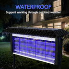 Solar Bug Zapper Outdoor Mosquitos Zapper Solar Powered Bug Zapper Outdoor Camping Fly Control for 4000 sq.ft Waterproof Fly Killer Solar Mosquito Zapper for Garden Lawn and Back Yard