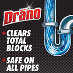 Drano Snake Plus Tool and Gel System, Drain Snake with Drain Clog Remover Gel, Unclogs and Removes Hair and Blockages, Commercial Line 16 Fl oz and 23 Inch Tool