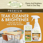 STAR BRITE Teak Care Kit 32 OZ - Cleaner, Brightener Spray & Teak Oil for Fine Woods (081205)