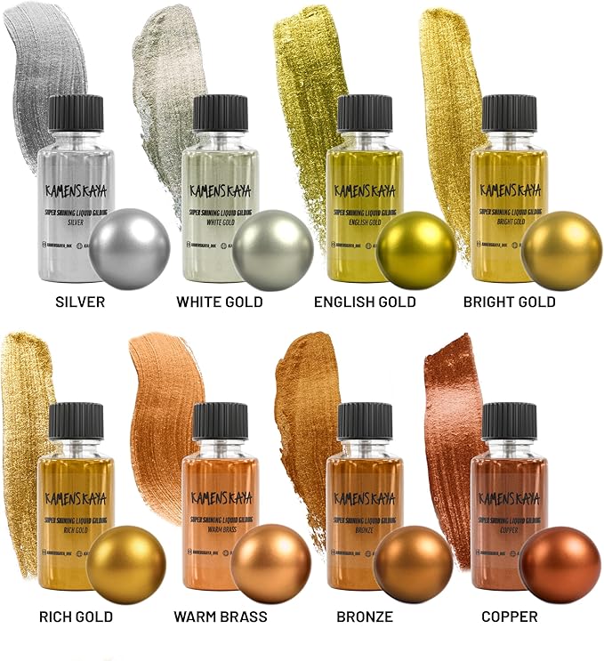 Liquid Gold Leaf Paint - Alcohol Based Fast Drying Rich Gold Liquid Leaf, 0.68 fl oz (20 ml)
