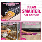 Quick N Brite Fireplace Gel Cleaner with Scrub Brush for Brick, Stone, Rock, Tile, and Marble, Nonabrasive Fireplace Cleaner, Made in the USA, 16 oz