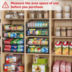 JKsmart 2-Tier Stackable Can Rack Organizer for Pantry, Adjustable Can Dispenser Holds Up to 62 Cans, Can Storage Holder for Various Ounces of Canned Food Soda Drinks, Black, 2 Pack (Petent Pending)