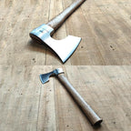 16.5" Throwing Axe, Throwing Hatchet with 1065 High Carbon Steel & Beech Wood Handle, Perfect for Axe Throwing Games, Competition and Recreation, Ideal Gift for Men (Silver Gray)