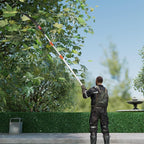 VINGLI 26ft Manual Extendable Tree Pruner Pole Saw, Long Tree Trimmer with Sharp Steel Blade, Aluminum Tree Cutter with 5-section for Pruning Palms and Shrubs