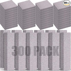 Chinco 300 Packs Pumice Stone for Cleaning, Scouring Pad Removing Stain Grime Without Leaving Scratches for Kitchen Oven Stove Home Bathroom Toilet Pool House Cleaning Supplies