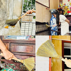 Set of 2 Brooms for Kid 12.6 inch & 16.54 inch - Vietnamese Natural Straw Soft Broom -Soft Bristle Brooms, Decorative Broom