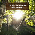 Norse Tradesman 18-Inch Viking Throwing Axe - Fully Sharpened Norse Hand-Axe - Carbon Steel Head with Premium Leather Cross Stitch