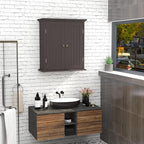 ChooChoo Bathroom Wall Cabinet, Over The Toilet Space Saver Storage Cabinet, Medicine Cabinet with 2 Door and Adjustable Shelves, Cupboard