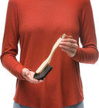 Redecker Oiled Beechwood Dish Brush with Curved Handle and Black Horsehair, 10-1/2-Inches Long, Made in Germany