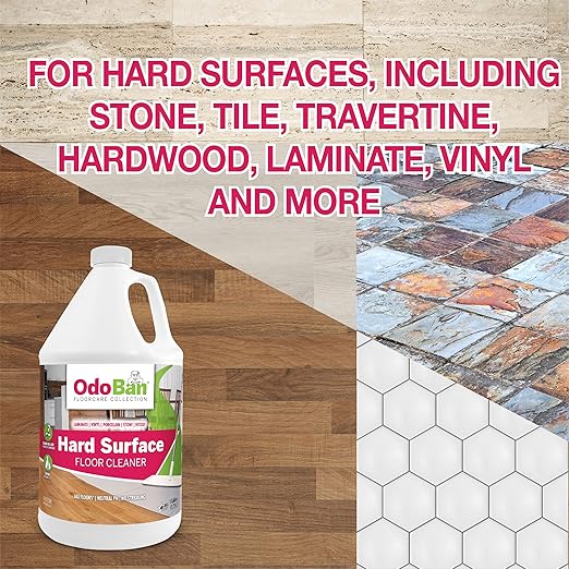 OdoBan Ready-to-Use Hard Surface Floor Cleaner, Streak Free and Neutral PH Formula, 1 Gallon, Scentless