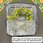 VENO 5 Pack Wreath Storage Bag, Summer, Christmas Decoration Garland Container, 30 Inch Clear Door Wreath Organizers, Moving Boxes, Packing Supplies for College (Square - 5 Pack)