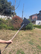 59 inch Wood Handle Ice Chopper and Lawn Edger, Weeding Tools Gardening Flat Spade for Lawn Edging, Ice Scraper, Steel Head Wood Handle