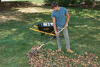 True Temper Steel Tine Leaf Rake with Hardwood/Steel Handle for Lawns, Gardening, and Dethatching, 22 Tines, Black