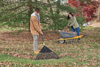 True Temper 20212011 Clog Free Leaf Rake with Hardwood/Steel Handle, 30 in. for Leaves, Grass, Clippings, Twigs, Pine Needles, Acorns, Debris,Black