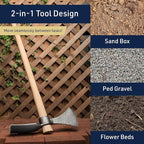 Cutter Mattock Digging Tool - 42” Garden Hoe and Hand Pick Axe Splitting Hatchet with Steel Blades and Wood Handle -Pickaxe for Digging Tools for Hard Ground, Weeding, Planting by Kings County Tools