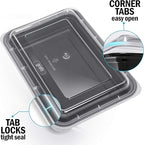 Igluu Meal Prep Containers Reusable (30 Pack) – Food Containers with Lids – Stackable, Microwave, Freezer & Dishwasher Safe – 28oz – 1 Compartment – BPA-Free