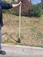 59 inch Wood Handle Ice Chopper and Lawn Edger, Weeding Tools Gardening Flat Spade for Lawn Edging, Ice Scraper, Steel Head Wood Handle