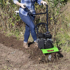 TAZZ 35310 2-in-1 Front Tine Tiller/Cultivator, 79cc 4-Cycle Viper Engine, Gear Drive Transmission, Forged Steel Tines,Green