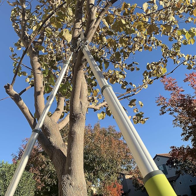 MLTOOLS Ratcheting Extendable Bypass Lopper for Gardening - Heavy Duty Ratchet Lopper 39½" Extendable Long Handle – Chops Through 1-3/4” thick Branches – Ideal for All Gardening Enthusiasts - L8230