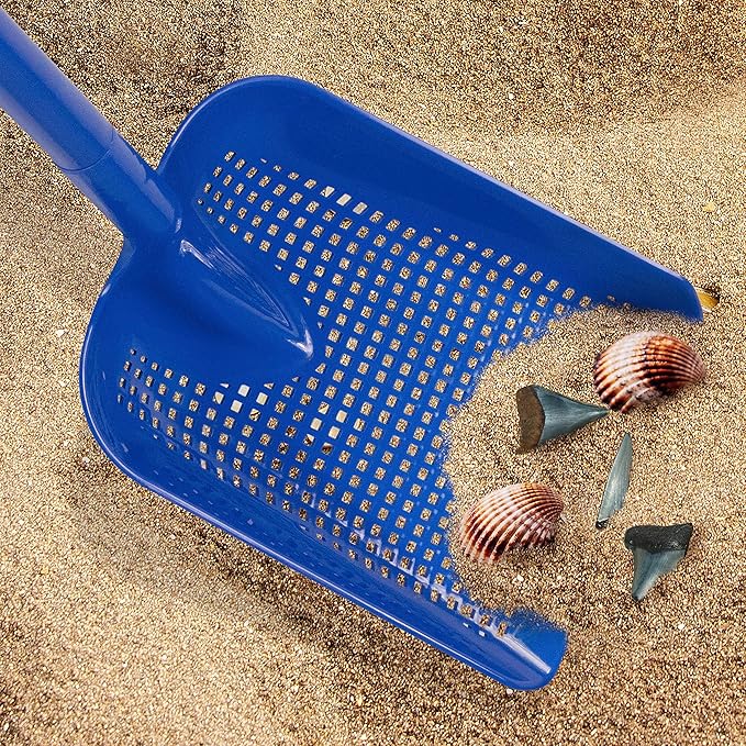 Sand Dipper Treasure Shovel Digger Sifter - Tough Plastic Shovel for Beach, Chicken Coop Poop, Goat Stall Cleaning, and Backyard Barns
