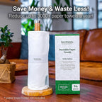 Reusable Paper Towels - Value Pack of 24 Paperless Paper Towels! - 100% Cotton, Super Soft, Absorbent, Washable and Made To Last
