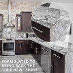 HOPE'S Perfect Countertop Cleaner and Polish - Streak-Free Multi Surface Cleaning Spray - Kitchen Spray for Granite, Quartz, Marble, Stone, Laminate, CORIAN, 22 Fl Oz, Pack of 1 with Microfiber Cloth