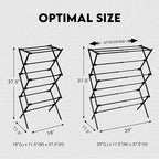 Clothes Drying Rack | Foldable Drying Rack Clothing for Laundry | Small Collapsible Portable Dryers for Laundry | Use for Indoor & Outdoor | Black 37.5"x29"x12"