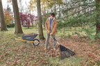 True Temper 20212011 Clog Free Leaf Rake with Hardwood/Steel Handle, 30 in. for Leaves, Grass, Clippings, Twigs, Pine Needles, Acorns, Debris,Black