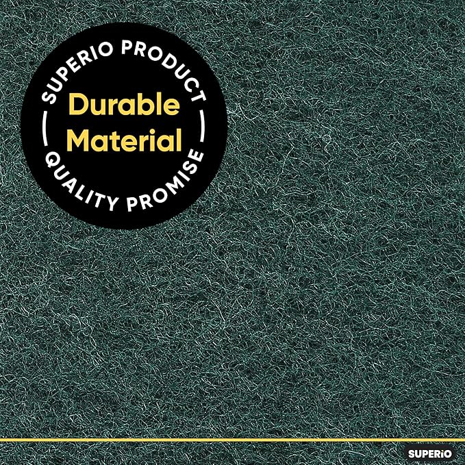 Scouring Pad Non-Scratching Scrubber Non-Scratch Cleaning Scrub Pads Heavy Duty Scouring Pad Reusable Kitchen Scrubbing Pad Pack of 18 Green, by Superio